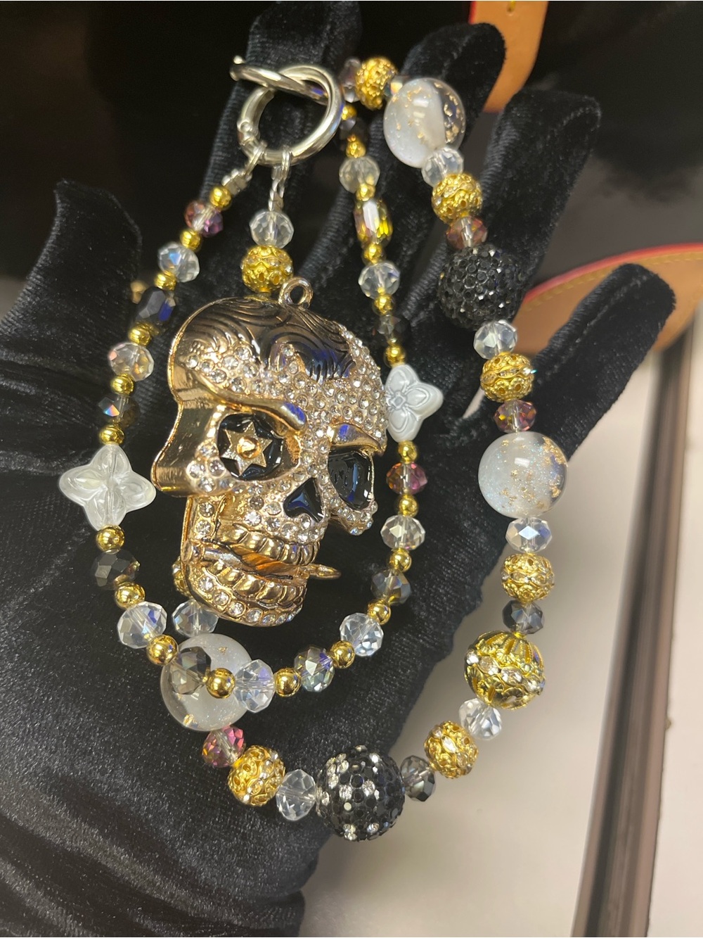 Midnight Saint Skull Luxe Bag Charm